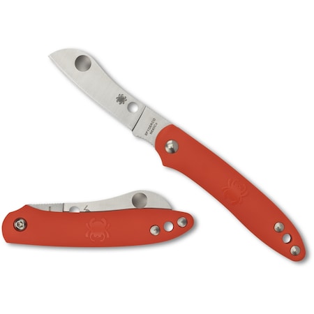 Spyderco 2024 Spyderco Roadie Lightweight Orange Slip Joint Plain SPY-C189POR